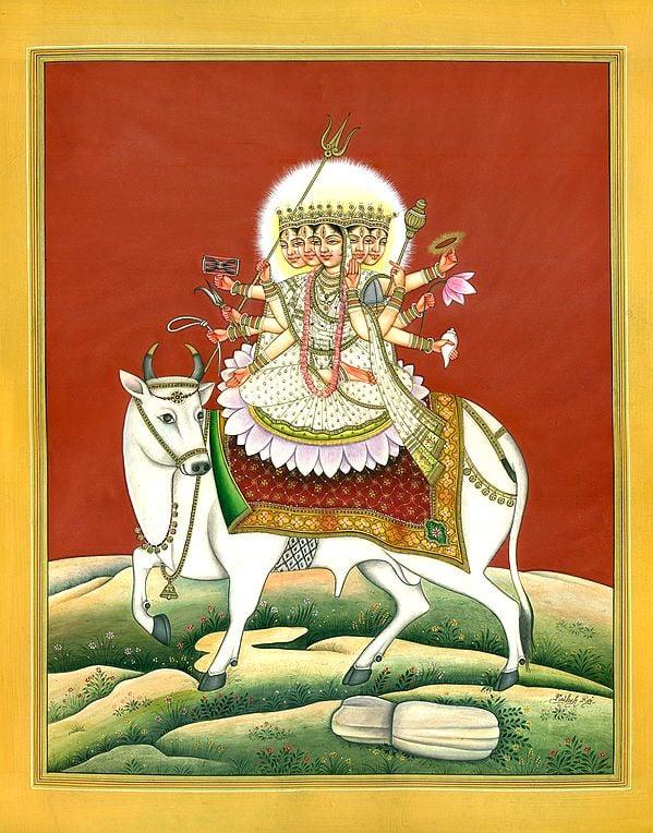 exotic india Virasana Devi Mahagauri 