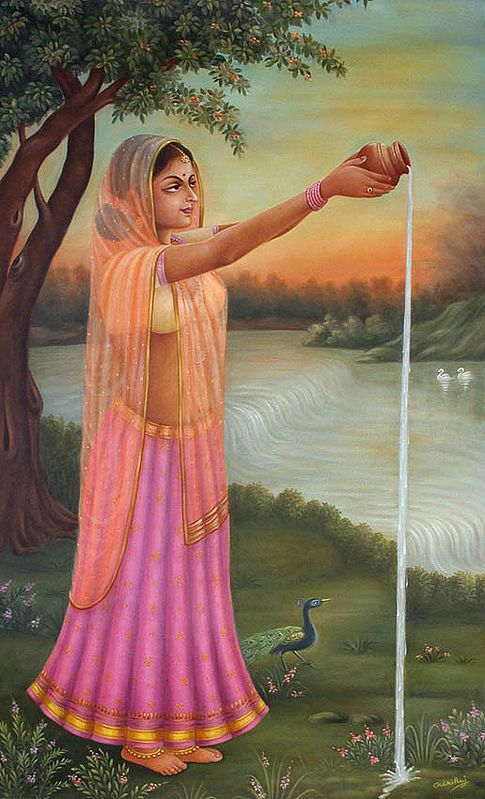 exotic india Water Offering to Lord Surya 