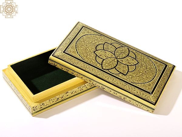 exotic india Wood Rectangular Box - Jammu & kashmir