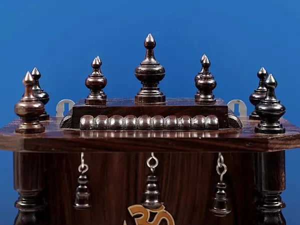 Exotic India Wooden Decorative Puja Temple 
