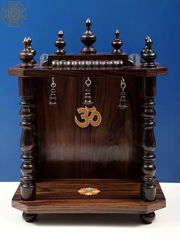 exotic india Wooden Decorative Puja Temple 
