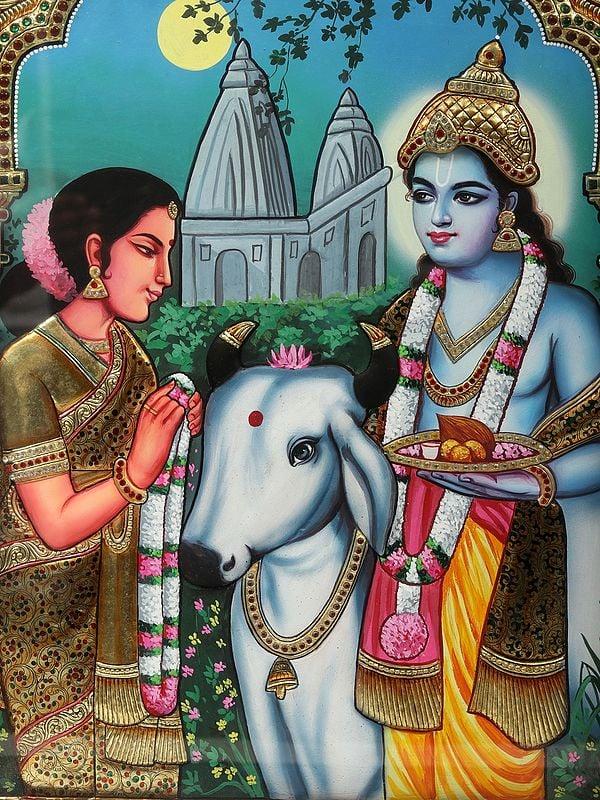 Exotic India Worshipping The Cow (Gas Mata) 