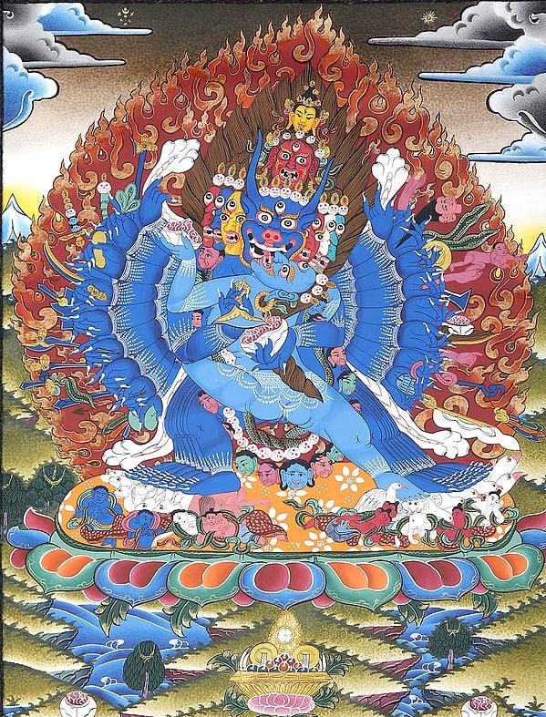 exotic india Yamantaka in Yab Yum - Tibetan Buddhist 