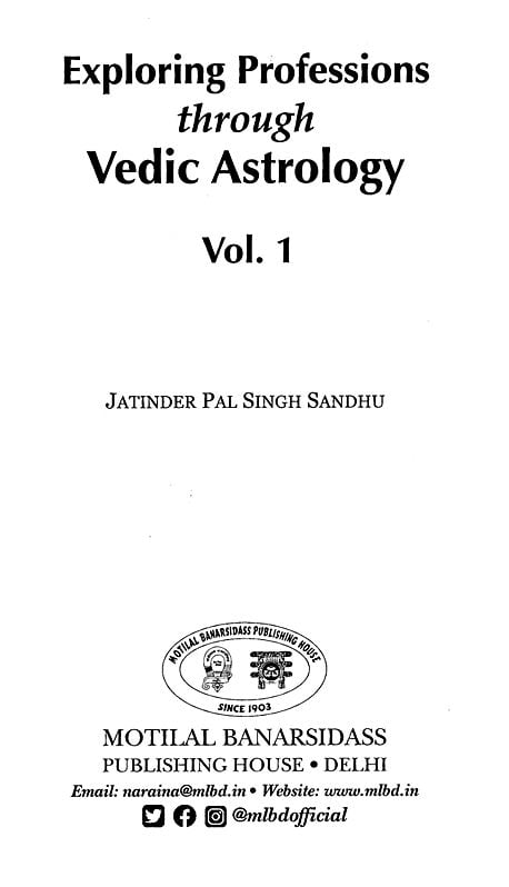 Exotic India Exploring Professions Through Vedic Astrology (Set Of 3 Volumes) 