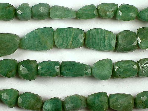 exotic india Faceted Amazonite Tumbles | Gemstone Beads 
