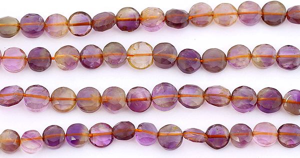 exotic india Faceted Ametrine Coins | Semi-Precious Gemstone Beads