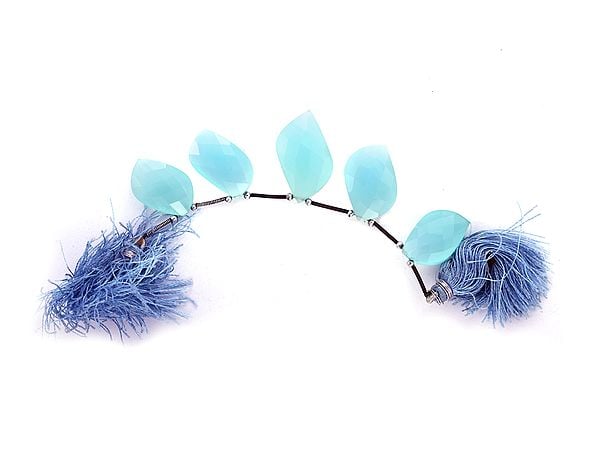 exotic india Faceted Aqua Chalcedony Beads | Chalcedony Gemstones 