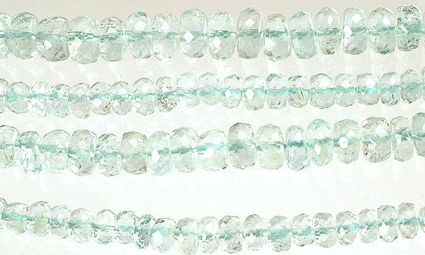 exotic india Faceted Aquamarine Rondells | Semi-Precious Gemstone Beads 