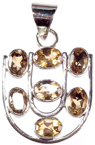 exotic india Faceted Citrine Pendant | Citrine Gemstone Jewelry