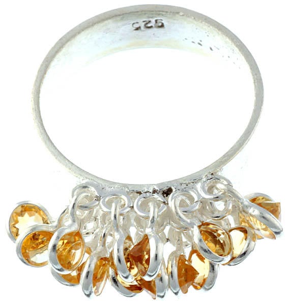 exotic india Faceted Citrine Ring | Sterling Silver Jewelry 