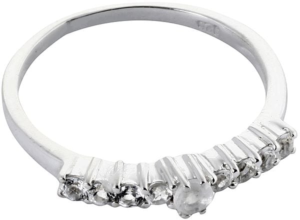 exotic india Faceted Crystal Ring | Sterling Silver Jewels 
