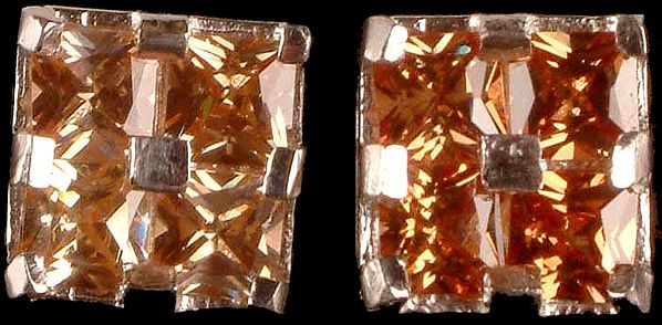 exotic india Faceted Cubic Zirconia Tops | Indian Earrings 