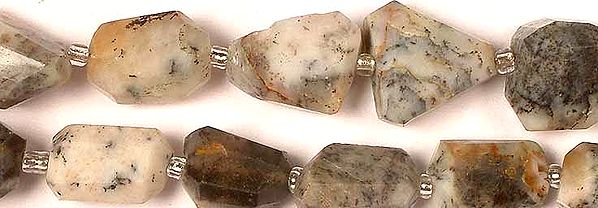 exotic india Faceted Dendrite Tumbles | Semi-Precious Gemstone Beads