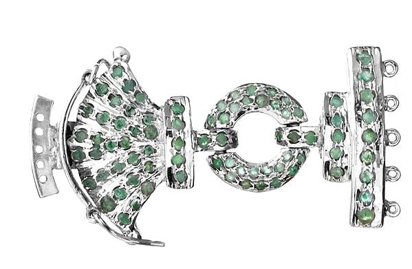 exotic india Faceted Emerald Closure (Price Per Piece)