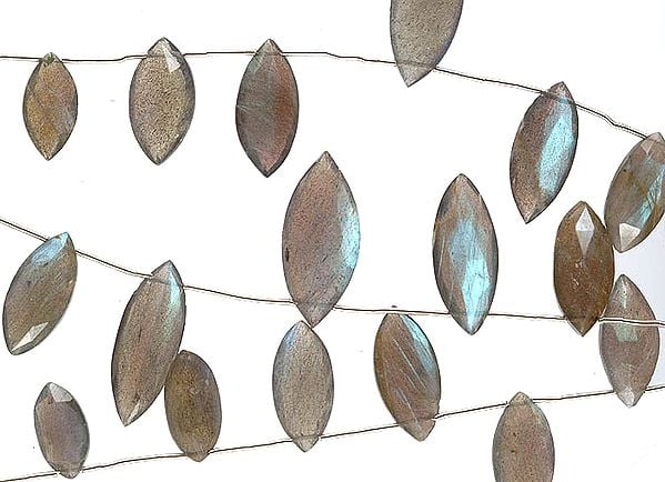 exotic india Faceted Labradorite Side-Drilled Marquis
