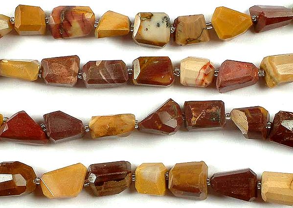 exotic india Faceted Mookaite Tumbles | Gemstone Beads