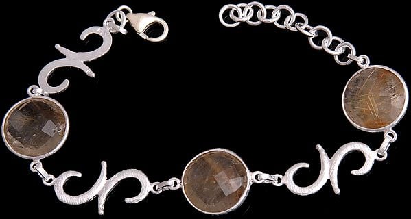 exotic india Faceted Rutilated Quartz Bracelet | Indian Jewelry 