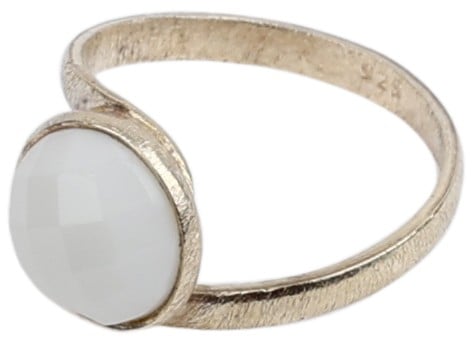 exotic india Faceted White Stone Ring | Indian Gemstone Jewelry 