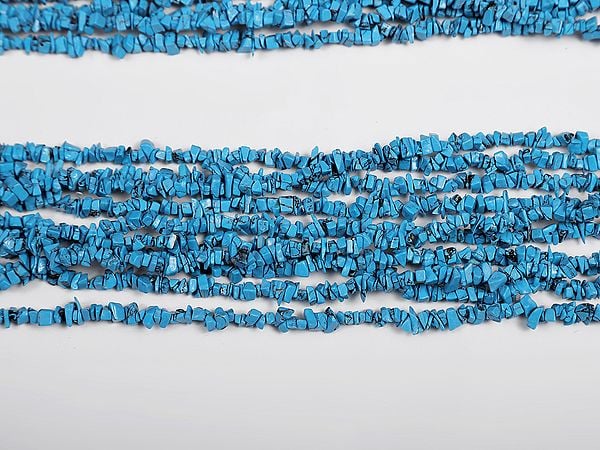 exotic india Faux Turquoise Chips (Price of 1 String) | Gemstone Beads