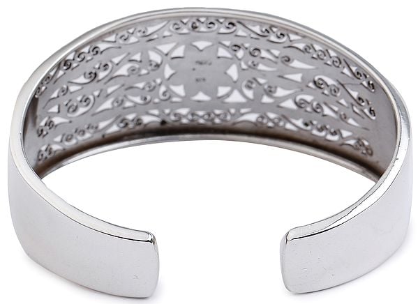 Exotic India Fine Jali Cut Cuff Bracelet From Nepal (Adjustable Size)