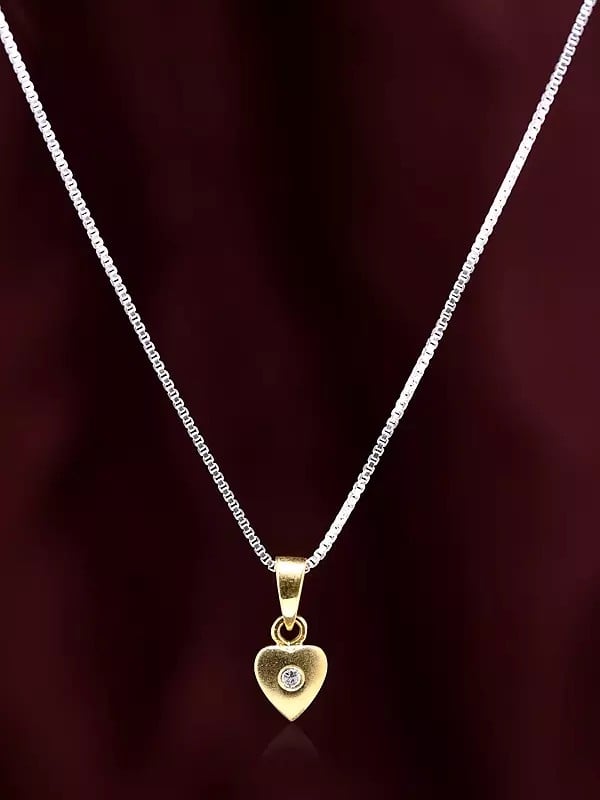 Exotic India Finely Crafted Valentine Pendant With Diamond 