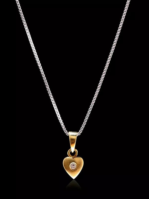 exotic india Finely Crafted Valentine Pendant with Diamond 