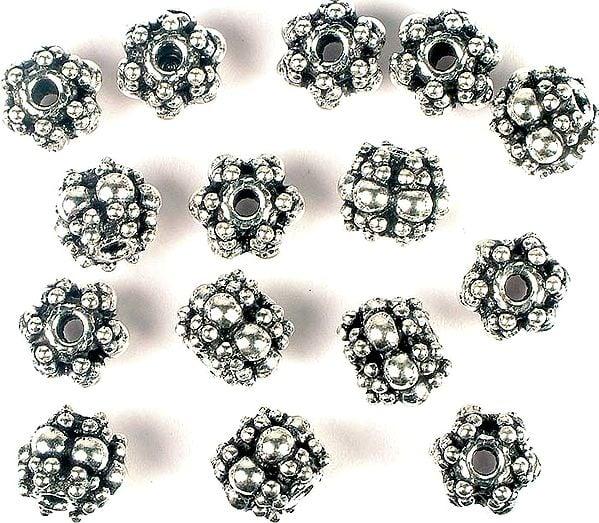 exotic india Five Layer Granulated Bead (Price per Pair) 