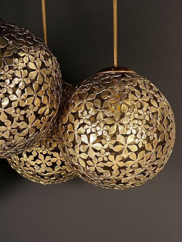 Exotic India Flower Design Moroccon Lighting (Set Of 5 Pcs.) 
