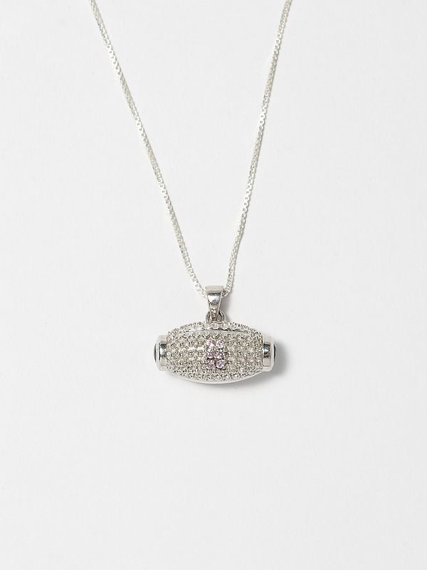 exotic india Football Pendant with Rose Quartz Gemstones