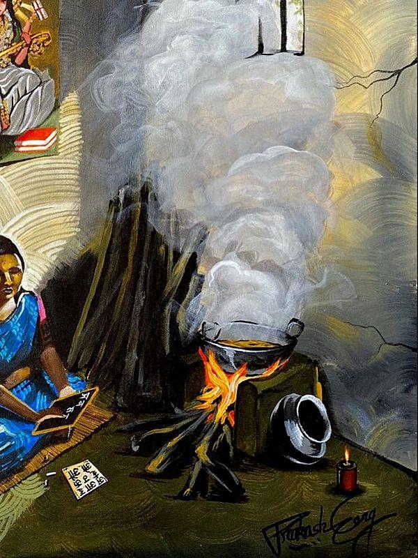 Exotic India From Sarswati To Grihasthi | Acrylic On Canvas | By Prakash Garg 