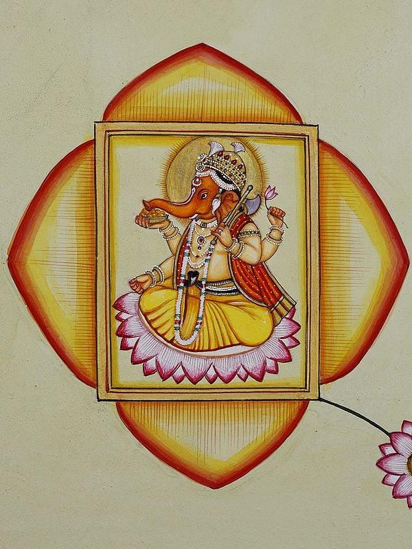 Exotic India Ganesha And Kundalini | Watercolor On Paper 