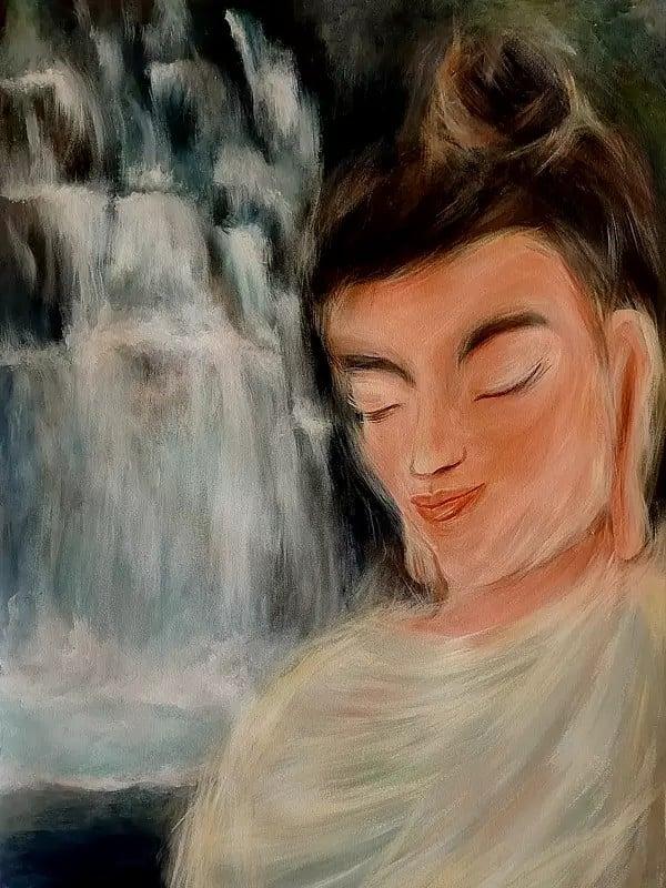 Exotic India Gautam Buddha | Acrylic On Canvas | By Damini Sargam 