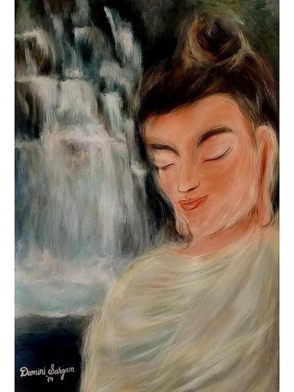 exotic india Gautam Buddha | Acrylic On Canvas | By Damini Sargam 