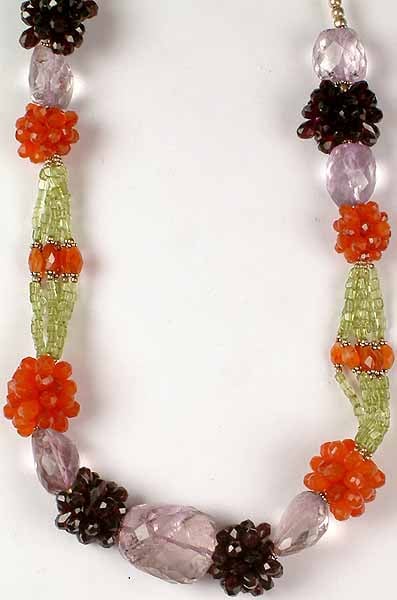 exotic india Gemstone Beaded Necklace from Rajasthan