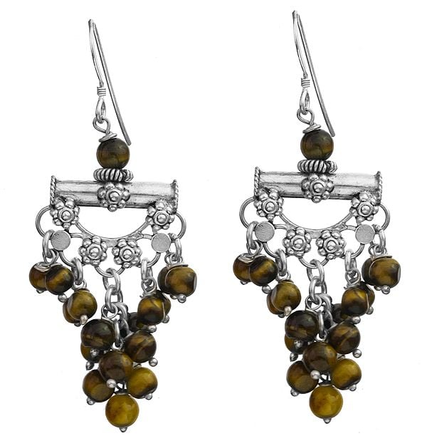 exotic india Gemstone Chandelier Earrings | Sterling Silver Jewelry