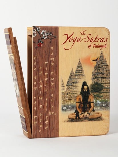 exotic india Gift Pack of The Yoga-Sutras of Patanjali with the Essence of Vyasa's Commentary (With Wooden Box) 