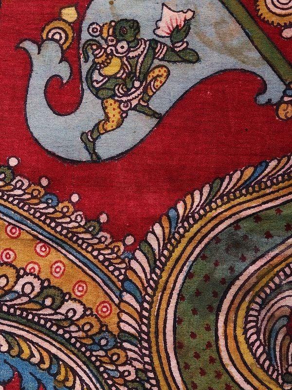 Exotic India Gita Updesha With Vishwarupa | Kalamkari Painting 