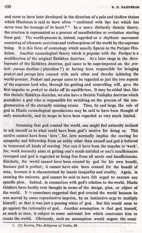 Exotic India God In Hindu Thought (An Old And Rare Book) 