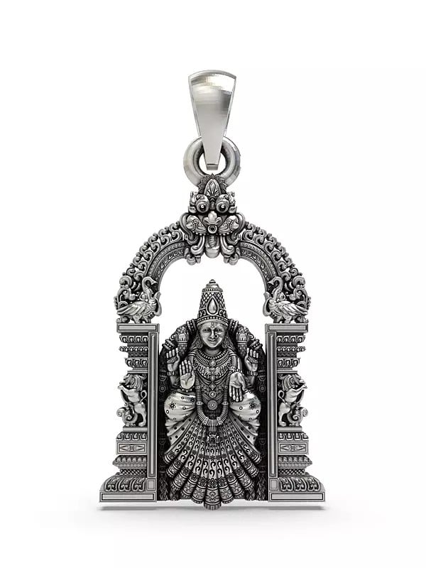exotic india Goddess Alamelu Manga Sterling Silver Pendant 