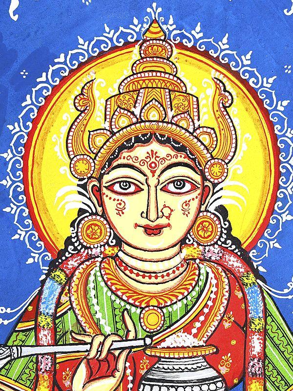 Exotic India Goddess Annapurna | Pattachitra Painting