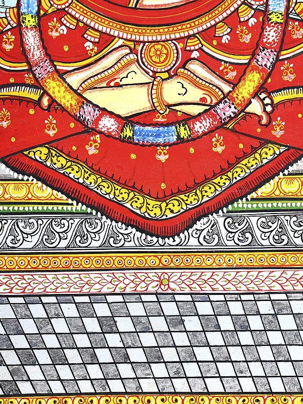 Exotic India Goddess Annapurna | Pattachitra Painting