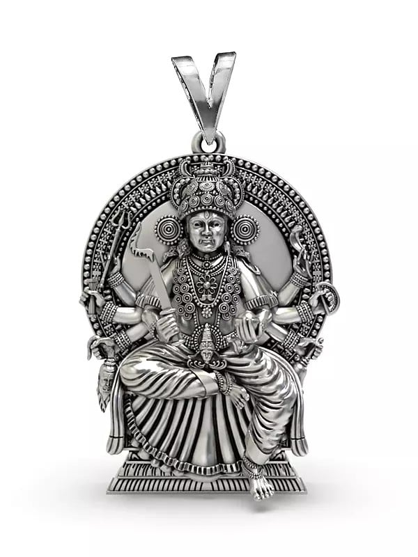 exotic india Goddess Chottanikkara Bhagavathi form of Mahalakshmi Pendant