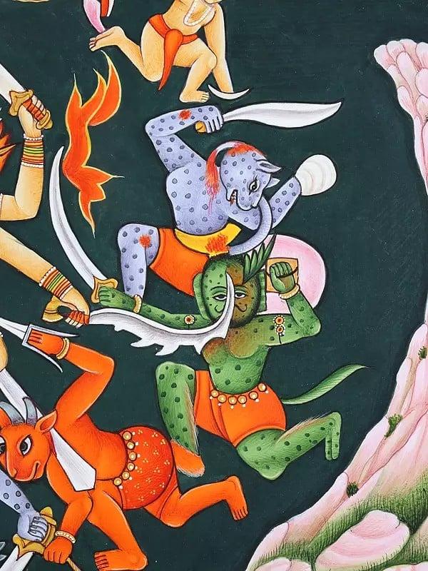 Exotic India Goddess Durga Killing The Demon Mahishasura 