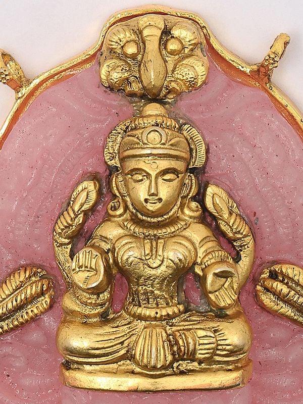 Exotic India Goddess Lakshmi Pendant With Dangling Beads