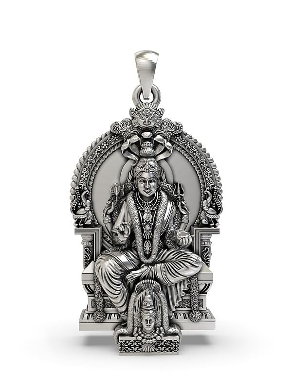 exotic india Goddess Mariamman - Goddess of Weather and Fertility Pendant 