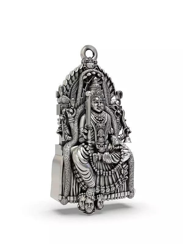 Exotic India Goddess Samayapuram Mariamman Form Of The Hindu Goddess Parvati Pendant 