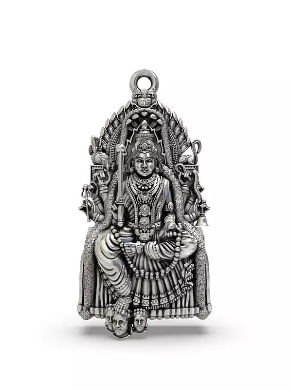 exotic india Goddess Samayapuram Mariamman form of The Hindu Goddess Parvati Pendant 