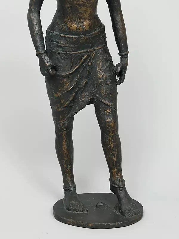 Exotic India Gomata: The Cow-Headed Goddess| Modern Art Bronze Sculpture 