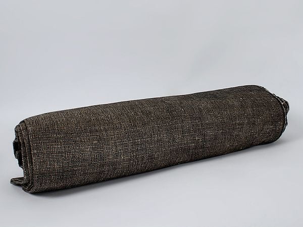 Exotic India Gray-Brown Textured Self Katiya Khadi/Khaddar Cotton Fabric From Handloom Laghu Udyog 