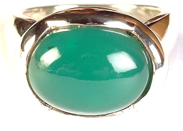 exotic india Green Onyx Ring | Sterling Silver Jewelry 